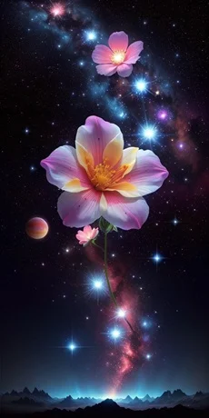 floare pe cer